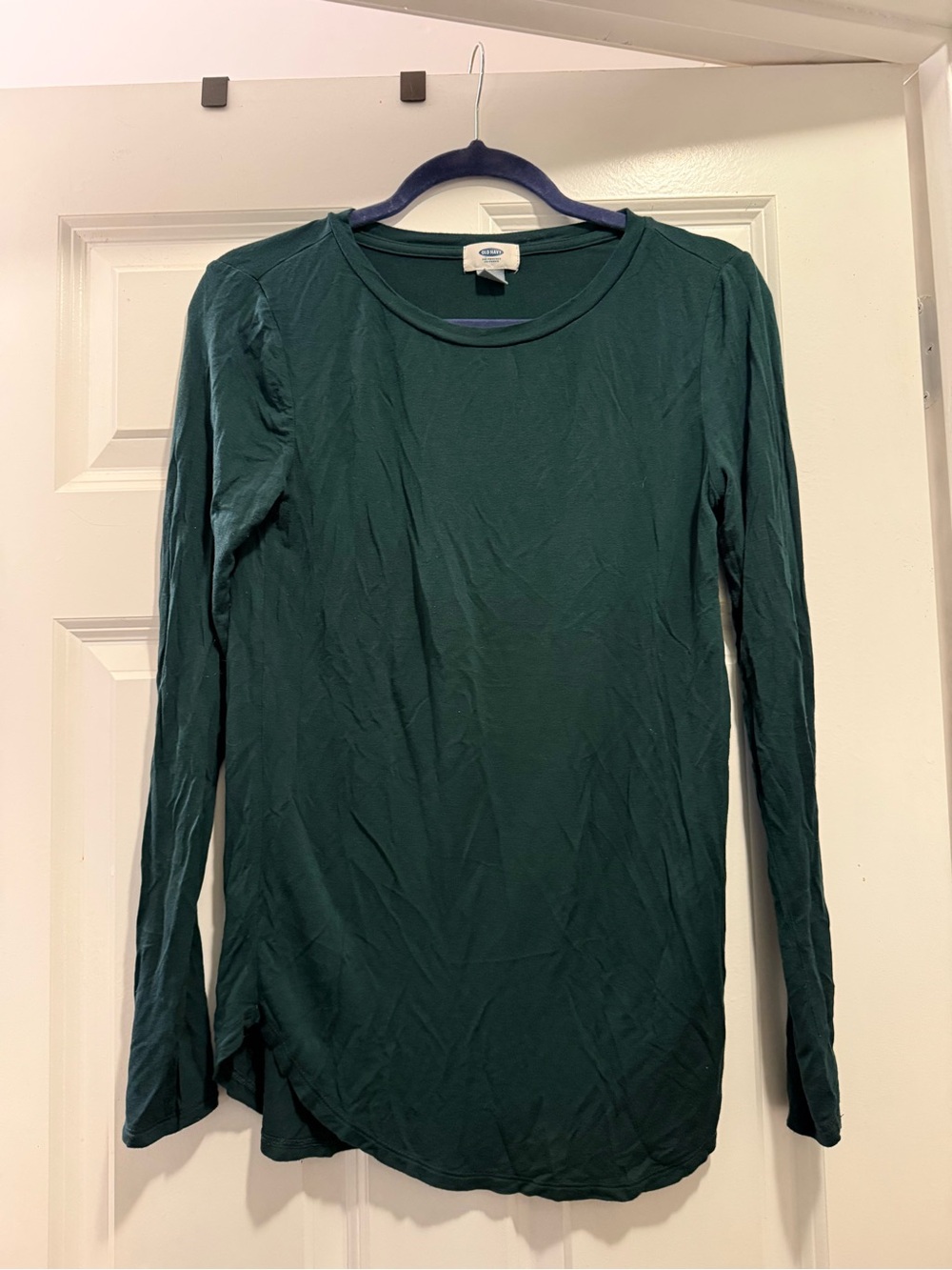 Old Navy Forest Green Long Sleeve Crewneck Tee
